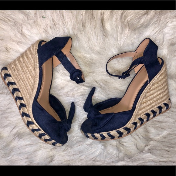H&M Navy blue Wedge Espadrille sandals - Picture 5 of 6